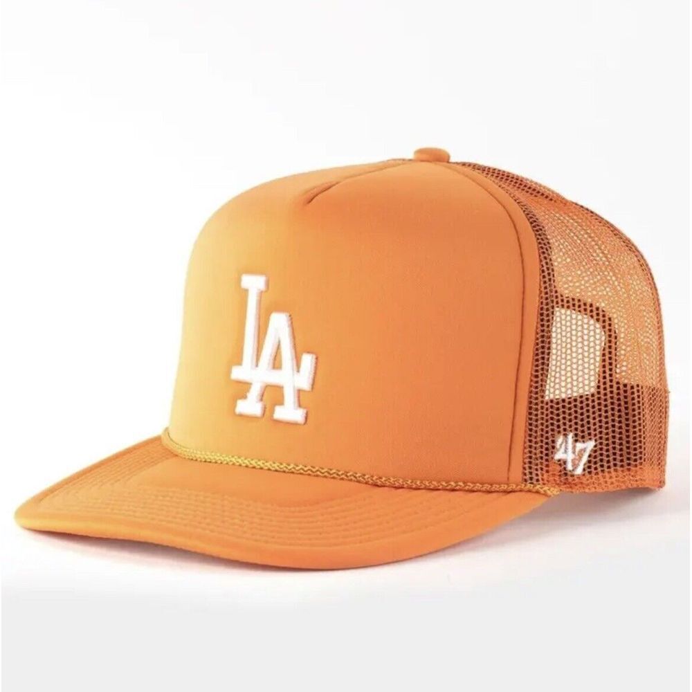 '47 Brand Los Angeles LA Dodgers Trucker Snapback Baseball Rope‎ Hat Cap Orange